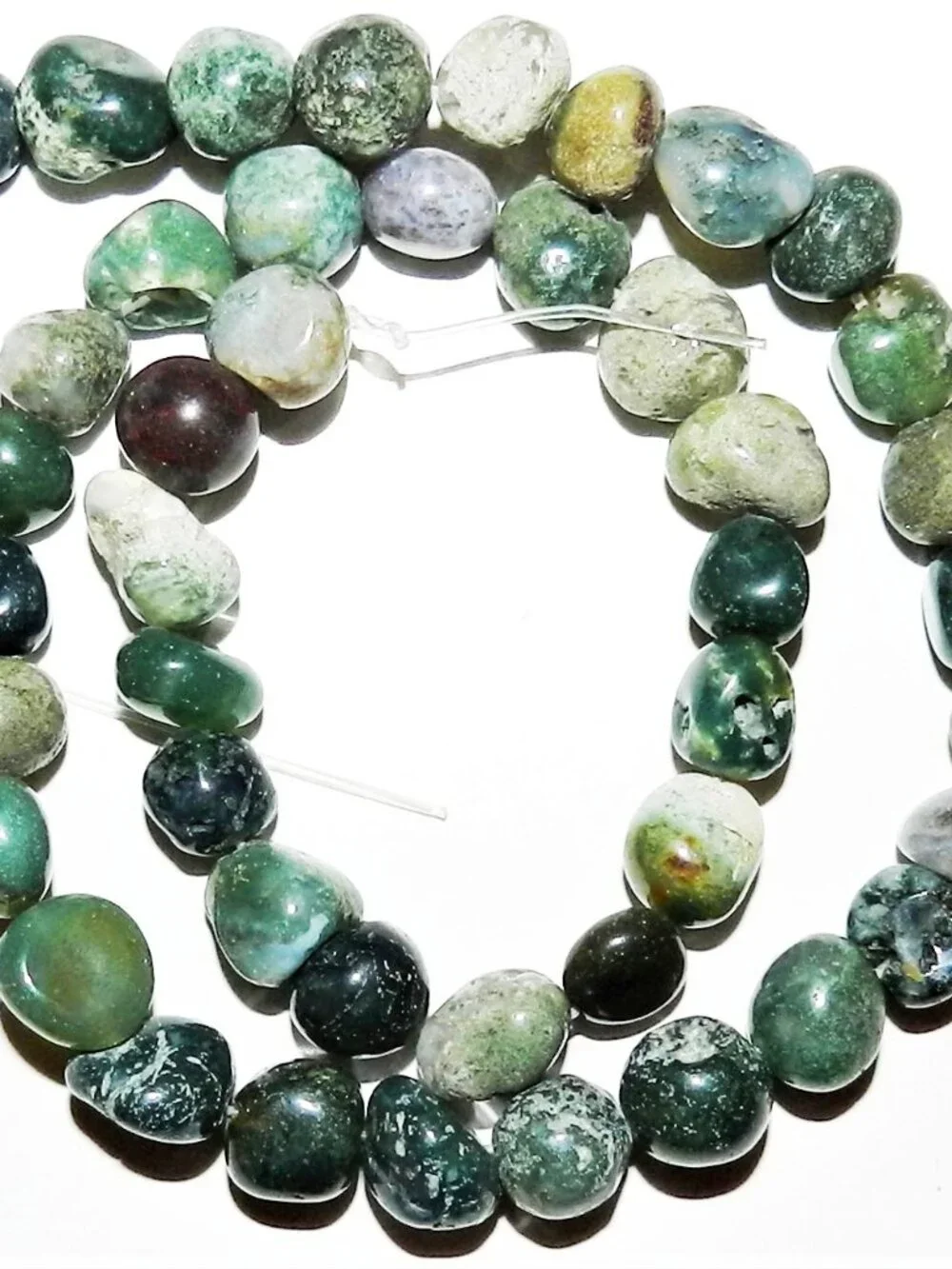 Multi-Colored Fancy Jasper Large 10mm - 12mm Pebble Chip Gemstone Beads NG1680